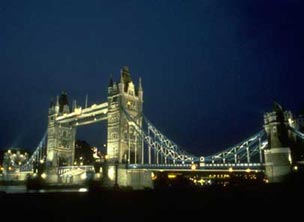 Night view of Tower Bridge